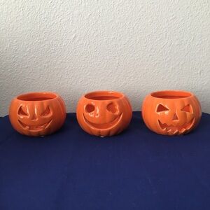 Halloween Mini Pumpkin Face Vases